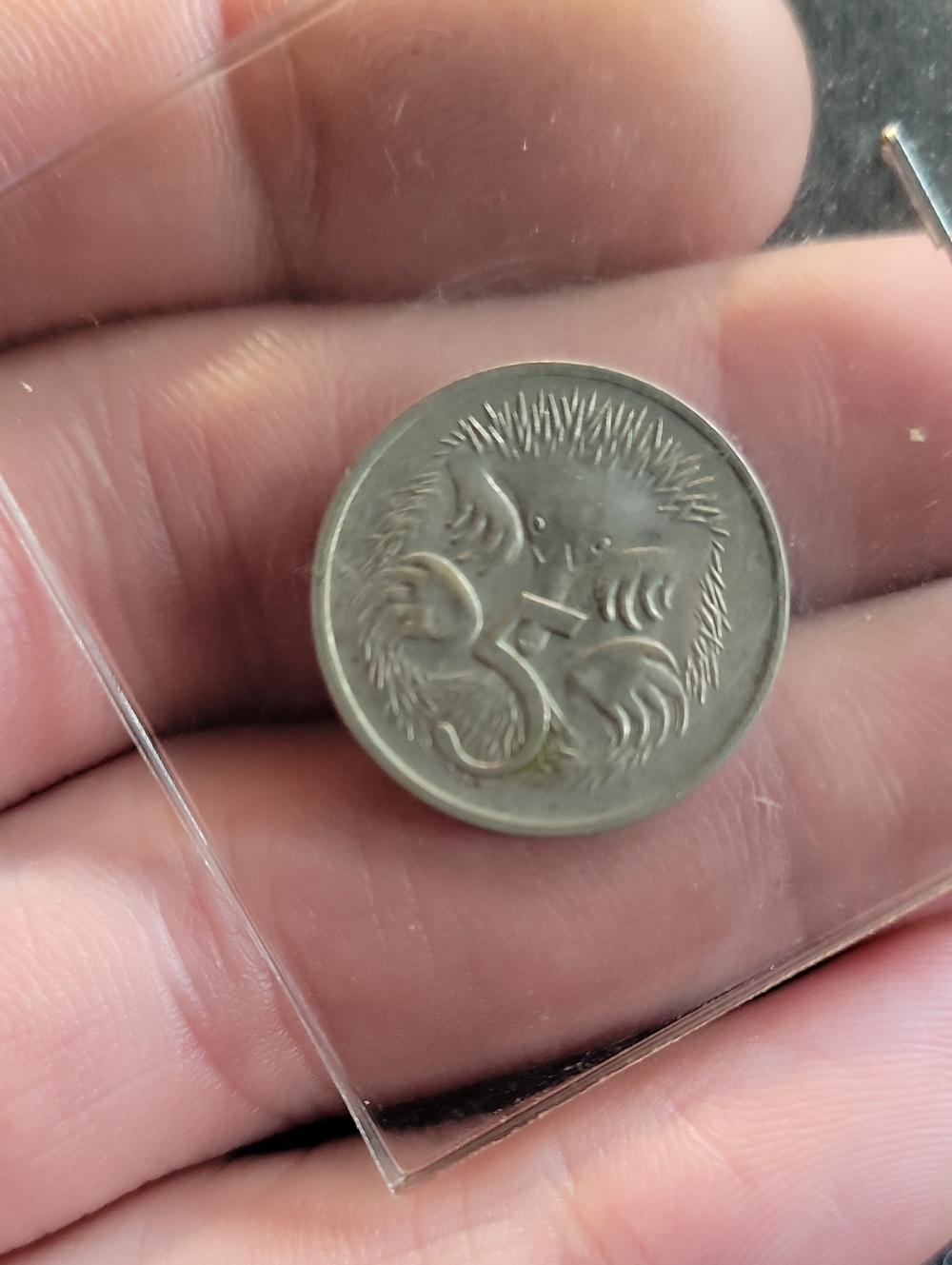 Classic 1981 Australian 5 Cent Coin- Silver Tones